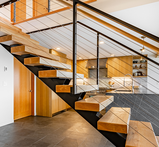 Escalier en bois Sainte-Julie